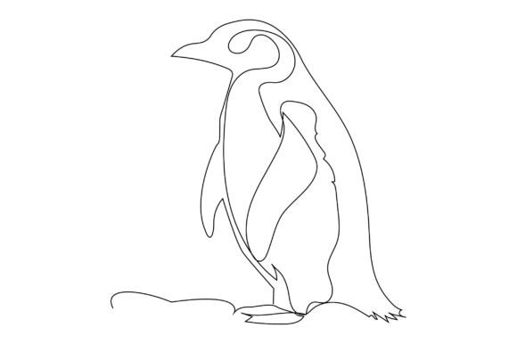 Download Single Line Art Animal Drawing Penguin - Line art animal Collection
