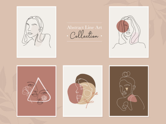 Download Abstract Line Art Woman Prints Elements - Element Collection