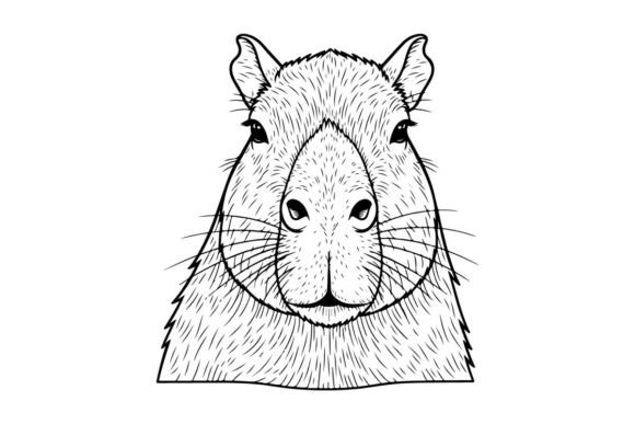 Download Line Art Animal Head Outline Sketch Colo - Line art animal Collection